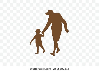 Father and Son Silhouette eps 10