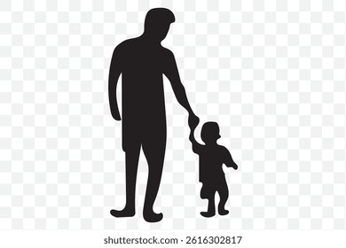 Father and Son Silhouette eps 10