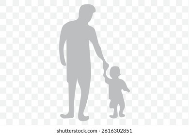 Father and Son Silhouette eps 10