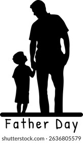 Father and Son Silhouette for Father's Day