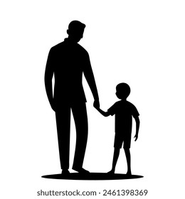 Father and Son Silhouette on Father’s Day