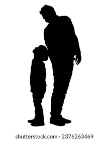 Father And Son Silhouette Vector Art