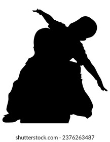 Father And Son Silhouette Vector Art