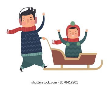 father and son in sleed character