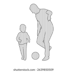 father and son stock illustration