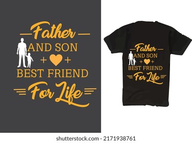 Father and Son T shirt Design vector Files