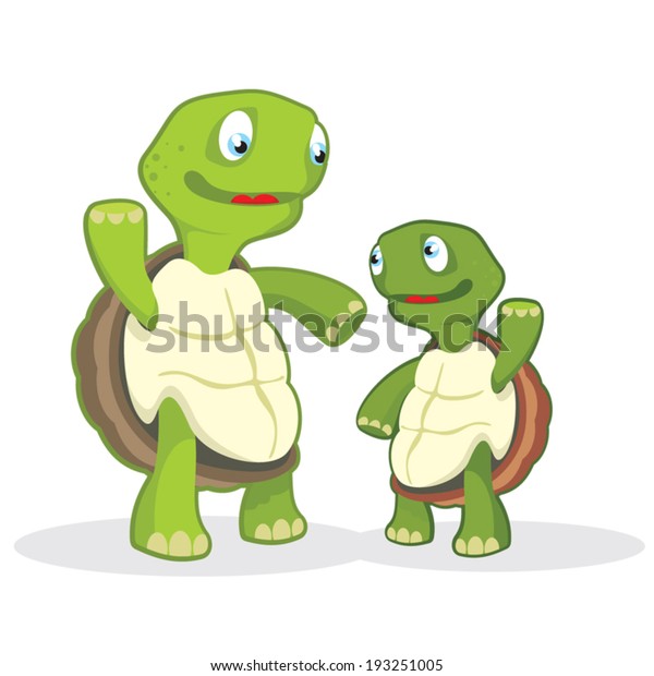 Father Son Turtles Stock Vector (Royalty Free) 193251005 | Shutterstock