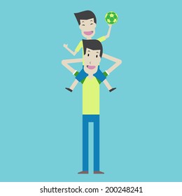 Father and Son - Vector 