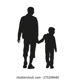 Father Son Vector Silhouette Stock Vector (Royalty Free) 275298440 ...