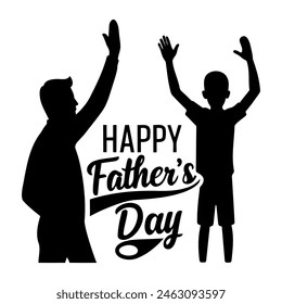 father and son Vectors art happy father's day