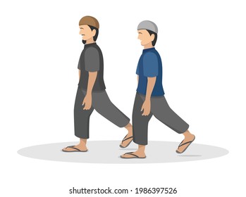 Father and Son walking hand in hand