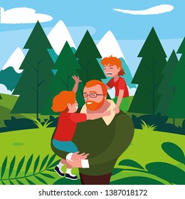 father with sons characters in the field