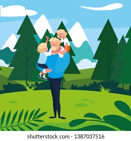 father with sons characters in the field
