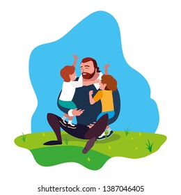 father with sons characters in the field