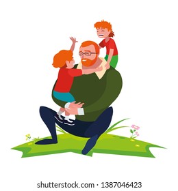 father with sons characters in the field