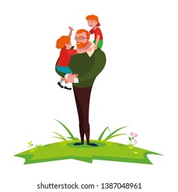 father with sons characters in the field