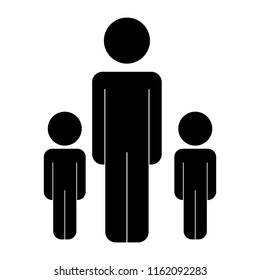 father with sons figures silhouettes