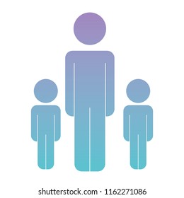 father with sons figures silhouettes
