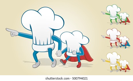 Father and Super Son Chef's Hat