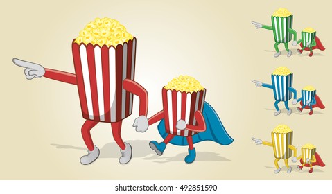 Father and Super Son Popcorn Carton