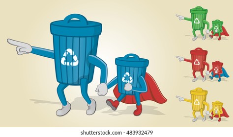 Father and Super Son Recycle Bin