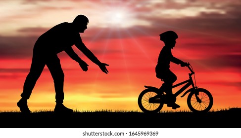 Silueta Padre E Hija Imagenes Fotos De Stock Y Vectores Shutterstock