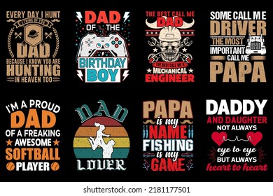 Father t-shirt design bundle, fathers day, papa lover