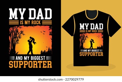 Father T-shirt design. Retro, Vintage Father's Day T-shirt Design Vector.