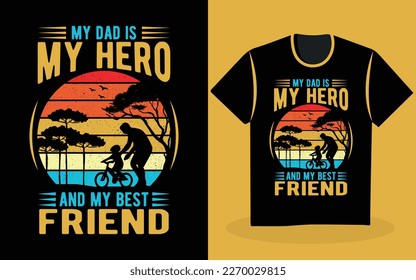 Father T-shirt design. Retro, Vintage Father's Day T-shirt Design Vector.