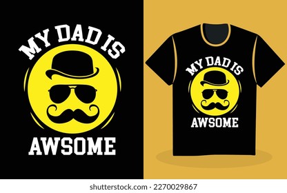 Father T-shirt design. Retro, Vintage Fathyer's Day T-shirt Design Vector.