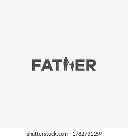 "Father" typographic vector logo. Premium quality.
