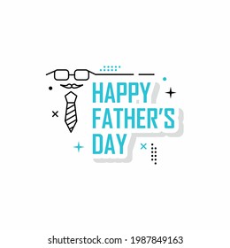 Father' typography banner design. Easy to edit with vector file. Can use for your creative content. Especially about father's day campaign in this june.