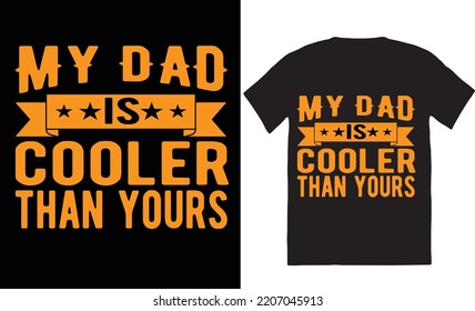 Father typography t-shirt design template