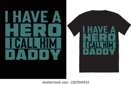 Father typography t-shirt design template