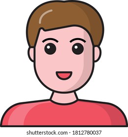 father vector flat color icon 