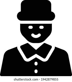 father vector glyph flat icon