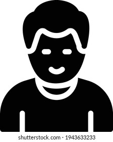 father vector glyph flat icon