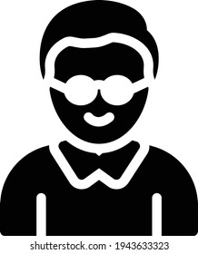 father vector glyph flat icon