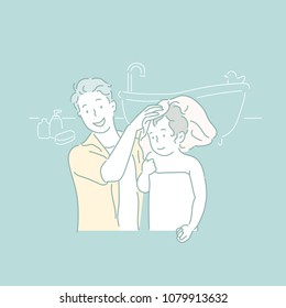 1,981 Father son bath Images, Stock Photos & Vectors | Shutterstock