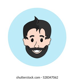 Father young person man male boyfriend icon. Isolated on background. Vector graphic