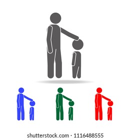 father-child communication icon. Elements of conversation in multi colored icons. Premium quality graphic design icon. Simple icon for websites and web design on white background