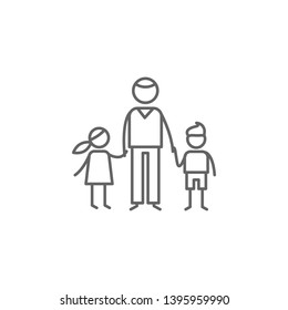 Fatherhood, Children Icon. Element Of Family Life Icon. Thin Line Icon For Website Design And Development, App Development. Premium Icon