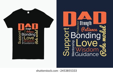 Fatherhood typography t-shirt design for sticker, tshirt, mug, bag print.