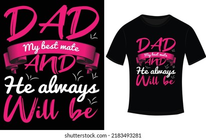 Father's And Daughter T-shirt Design