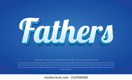 Fathers day 3d style editable text effect