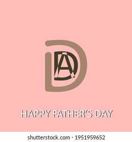 father's day artistic illustration wishes with abstract text