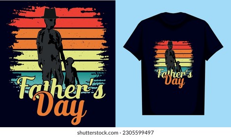 Father's Day awesome typography vintage t shirt design