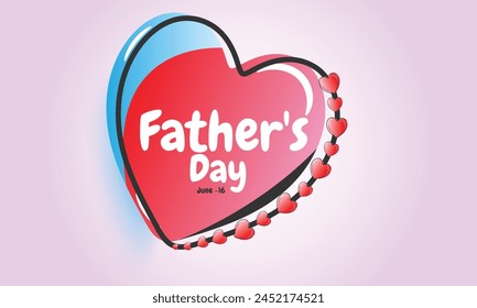 Father's day. background, banner, card, poster, template. Vector illustration.