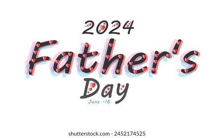 Father's day. background, banner, card, poster, template. Vector illustration.