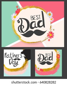 Fathers Day Background. Best Dad Vector Illustration EPS10